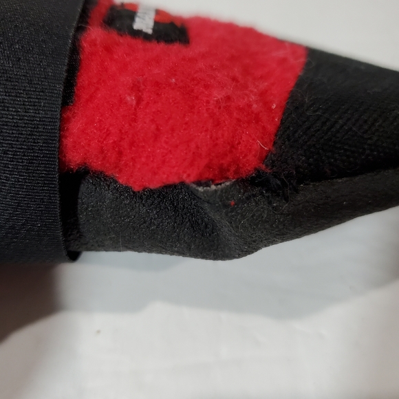 4 pcs Polar Paws Red Fleece Black Canvas Velcro Strap Dog Boots Mittens Booties - Picture 7 of 7